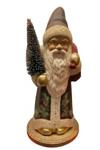 Ino Schaller Paper Machee Brown Santa 'Christmas Tree" 